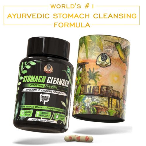 STOMACH CLEANSER- Intestine Detox Ayurvedic Supplement | 14-Days Detox Program To Remove Constipation & Toxins | 100% Natural with Probiotics
